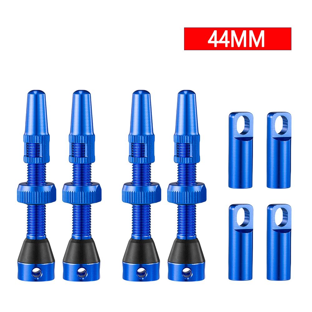 2/1Pair 40mm/44mm Aluminum Bicycle Rims Valve Core Remover Tool Bicycle Valve CNC Road Bike Tubeless Tire Valve with Caps