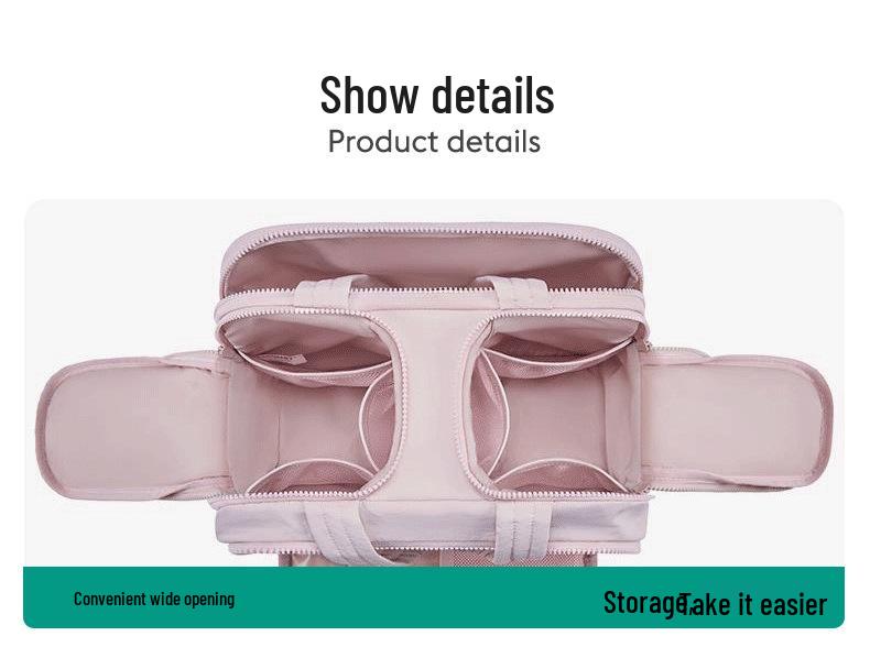 Lightweight Wide-Opening Handheld Makeup Bag – Stylish and Puffy Cosmetic Storage