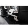 Rear Air Condition Vent Outlet Anti Kick Trim Cover for 2017-2023 Tesla Model 3 / Y AC Vent Lower Anti-Dirty Panel Decorative Cover Protector White