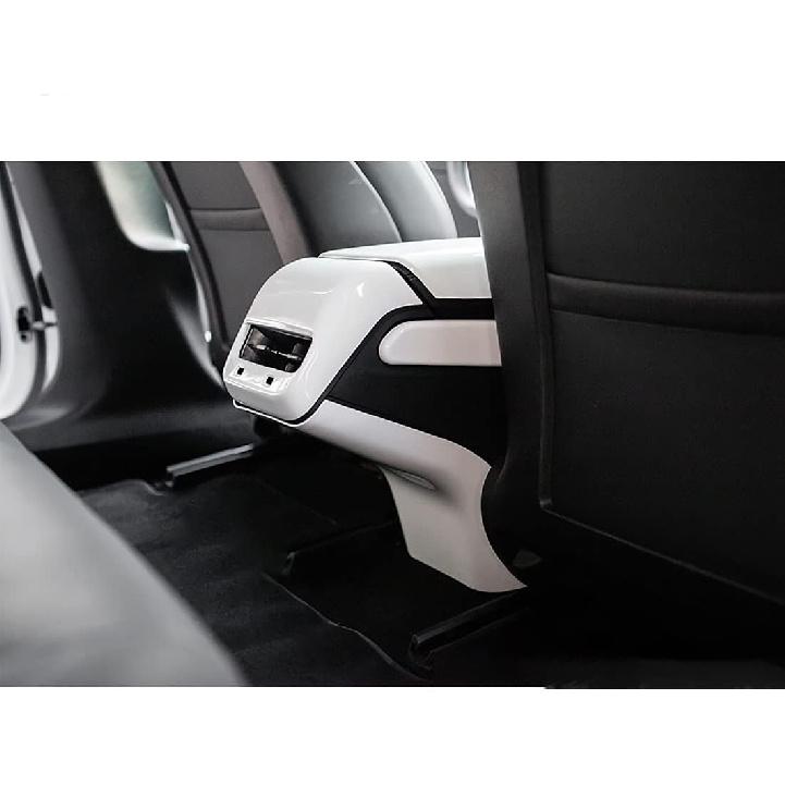 Rear Air Condition Vent Outlet Anti Kick Trim Cover for 2017-2023 Tesla Model 3 / Y AC Vent Lower Anti-Dirty Panel Decorative Cover Protector White