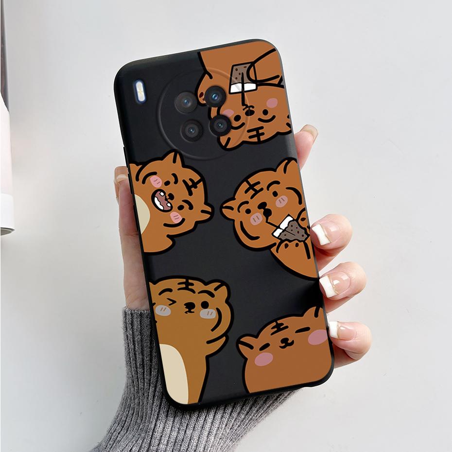 Case For Honor 50 Lite Cover on Huawei Nova 8i Phone Case Cute Rabbit Panda Painted Soft Back Cover For Honor50 Lite Nova8i Capa