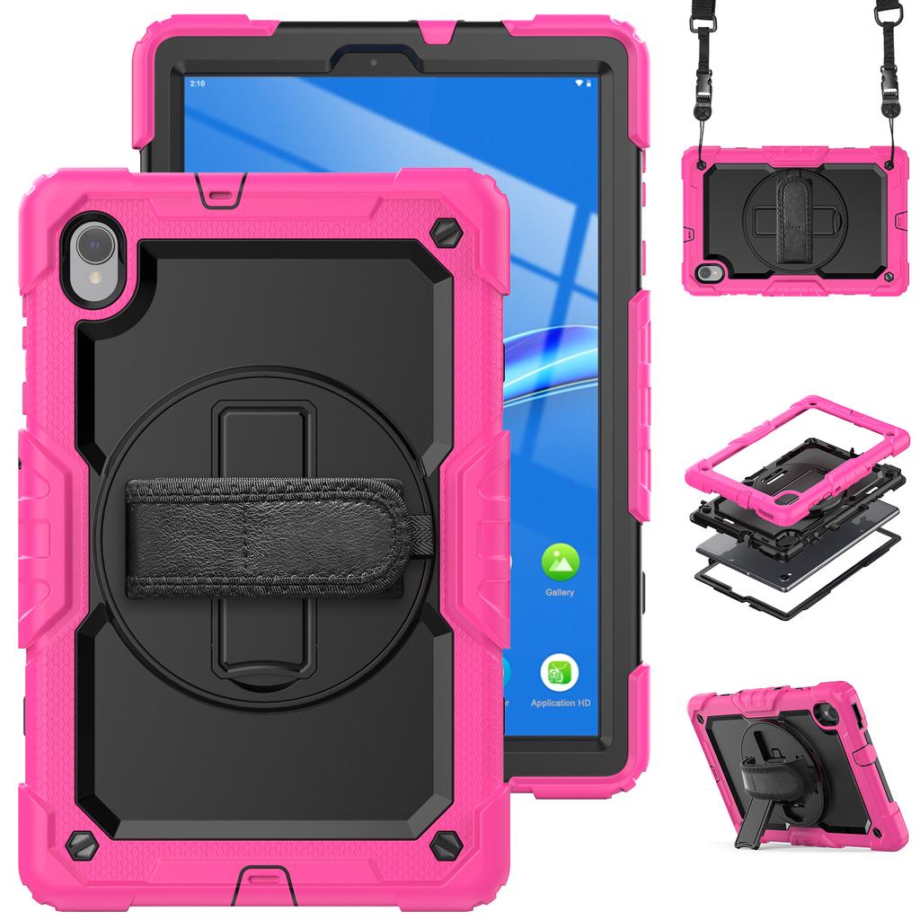 Capa com Suporte Rotativo Universal para Lenovo M10 Plus 2ª Geração TB-X606F X606X K10 TB-X6C6F X6C6X 10.3" com Protetor de Tela