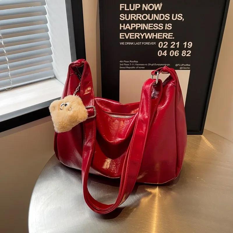 Casual soft material  retro large capacity bag autumn new classic atmospheric exquisite all-match women's bag