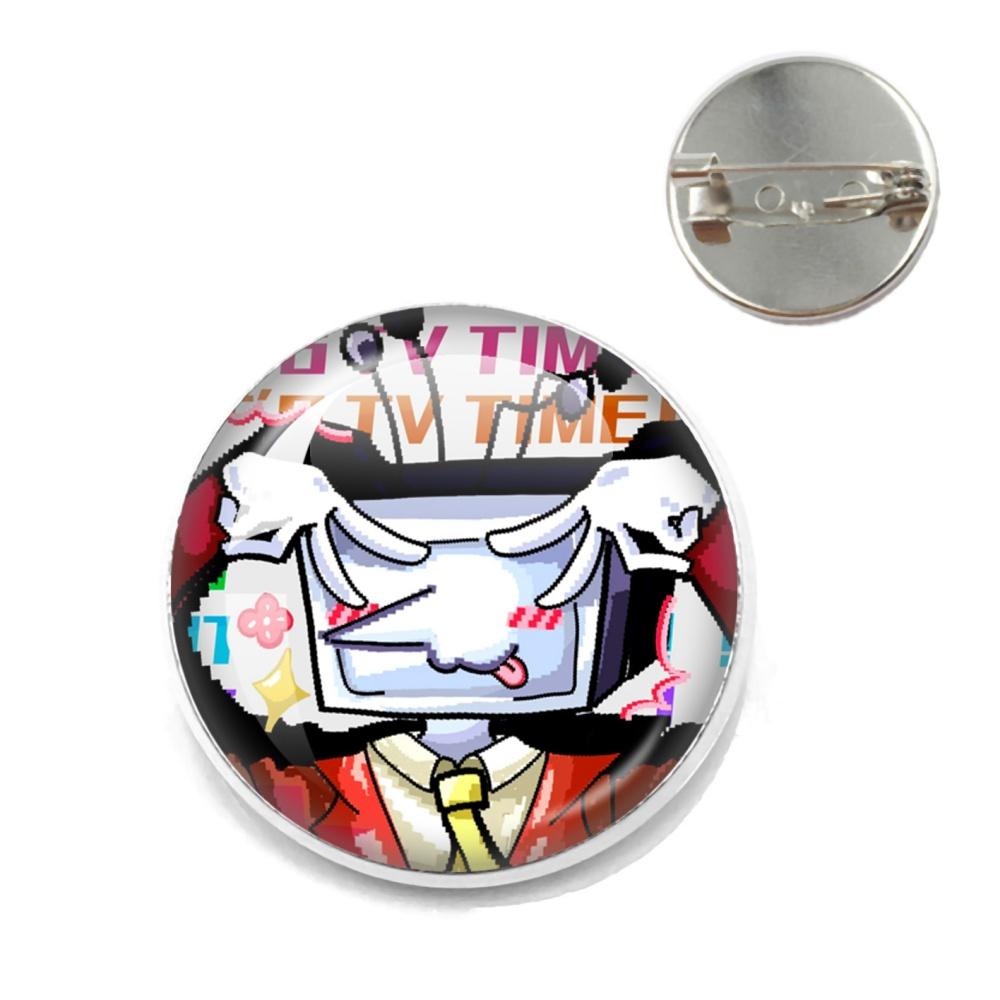Deltarune Game Character Funny Meme Metal PinsTenna Glass Brooch Badges Accessories Pins Gamer Fans Friends Jewelry Gift