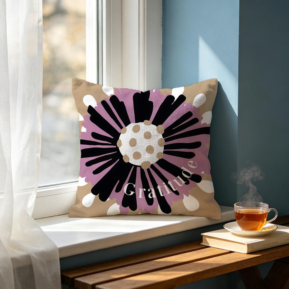 Art MMinimal Hand Drawn Flower Text Cushion Cover Cushion Cover Set Pcs X X X Pillowcase Decorative Sofa Home Decor