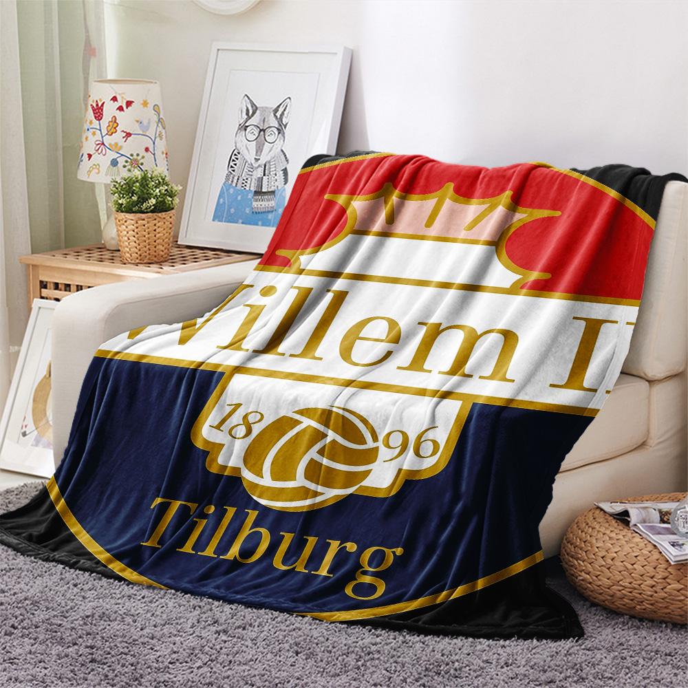 Football Club William II  Print Flannel Blanket, High quality Comfortable for All Seasons, Home Decor, Warmth and Comfort