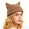 Gestrickte Mütze mit Katzenohren, Warm und Niedlich, Süßer Stil