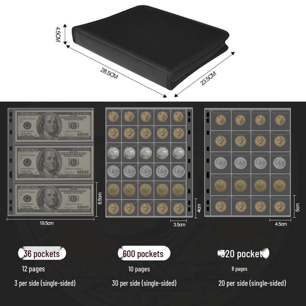Fireproof Zodiac Coin and Banknote Collection Album