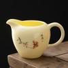 240ml Chinese Handmade Ceramic Fair Cup Cha Hai Hand Painted Flower and Bird Teacup Household Suede Jade Porcelain Tea Set