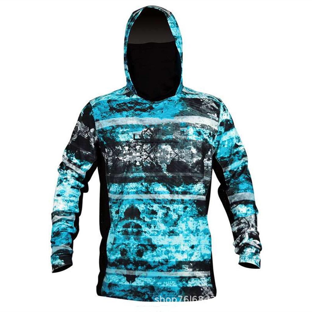 Fishing Suit Fly Fishing Luya Hoodie Summer Men's Long Sleeve Sunscreen Clothing Hood Mask Support Labeling