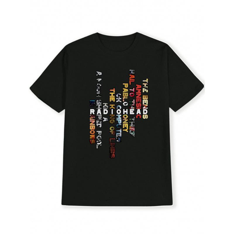 Fashion Women T-Shirt Radiohead Letter Printed Short Sleeves T-shirt R S
