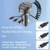 3 w 1 samochodowy Bluetooth 5.0 FM Transmiter Audio Odtwarzacz MP3 55 W Szybka ładowarka samochodowa z chowanym kablem Woltomierz 3.1 A Ładowarka do telefonu USB typu C