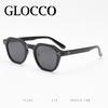Fashion Square Polarized Sunglasses Women Retro Rivets Decoration Gradient Shades Men Driving Anti-Glare Sun Glasses Eyewear