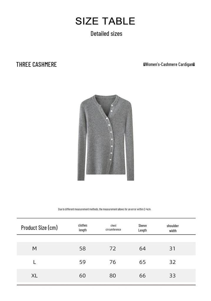 2025 Autumn/Winter Women's V-Neck Slim Fit Cashmere Cardigan - Two-Way Wear, Versatile Knit Jacket