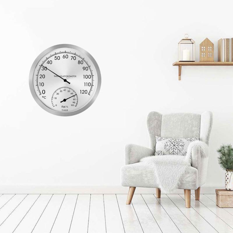 Mini Indoor Thermometer Hygrometer Analog 2 in 1 Temperature Humidity Monitor Gauge for Home Room Outdoor Offices