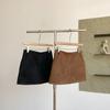 Coffee-colored Korean Style Suede Plush Bodycon Mini Skirt - Thickened, Low-Waist, Hip-Hugging, 280g, Perfect for Autumn/Winter.