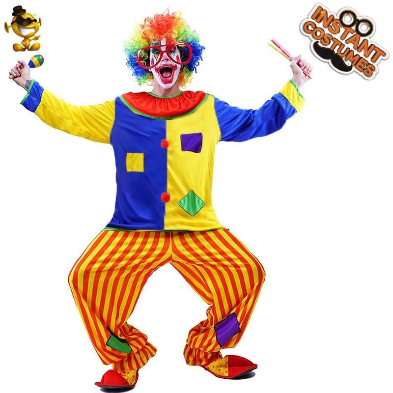 Adult Men's Patch Funny Clown Clothing Party Clothes Halloween Costumes Stage Clothing Distribution