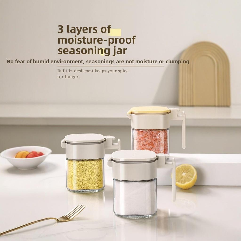 Kitchen Household Seasoning Jar Seasoning Bottle Spoon Compartment Separation Seasoning Storage Box