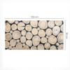 Gaming Protective Mat for Keyboard and Mouse Wooden Discs 100X50 Cm