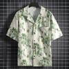 Hawaiian Floral Short-sleeve Shirt For Men, Loose And Versat