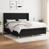 Box Spring Bed with Mattress Black 160 x 200 cm Fabric