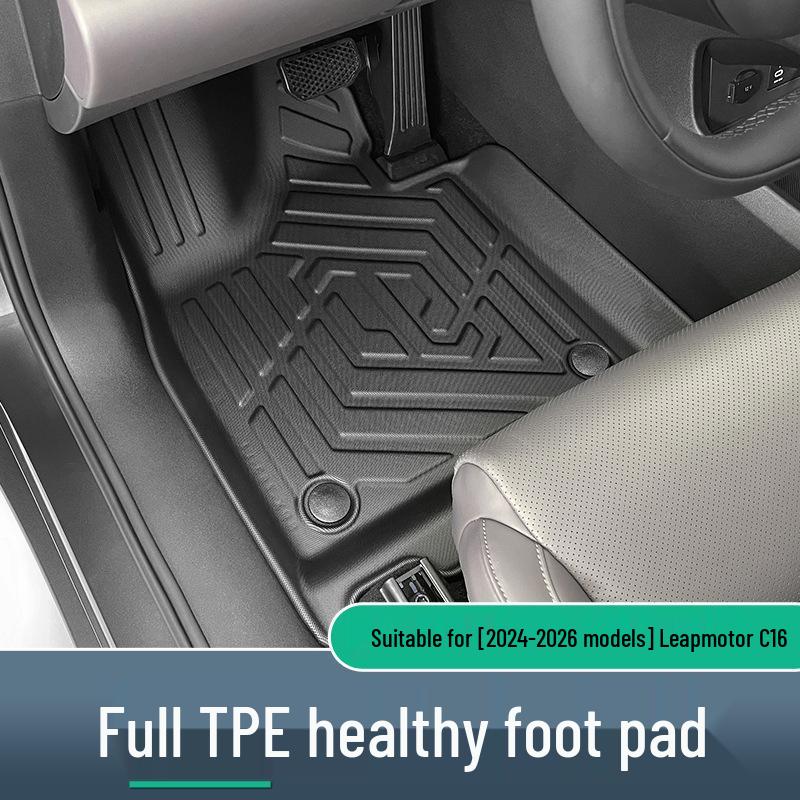 2024-2026 Leapmotor C16 TPE Floor & Trunk Mats, Wear-Resistant & Vehicle-Specific