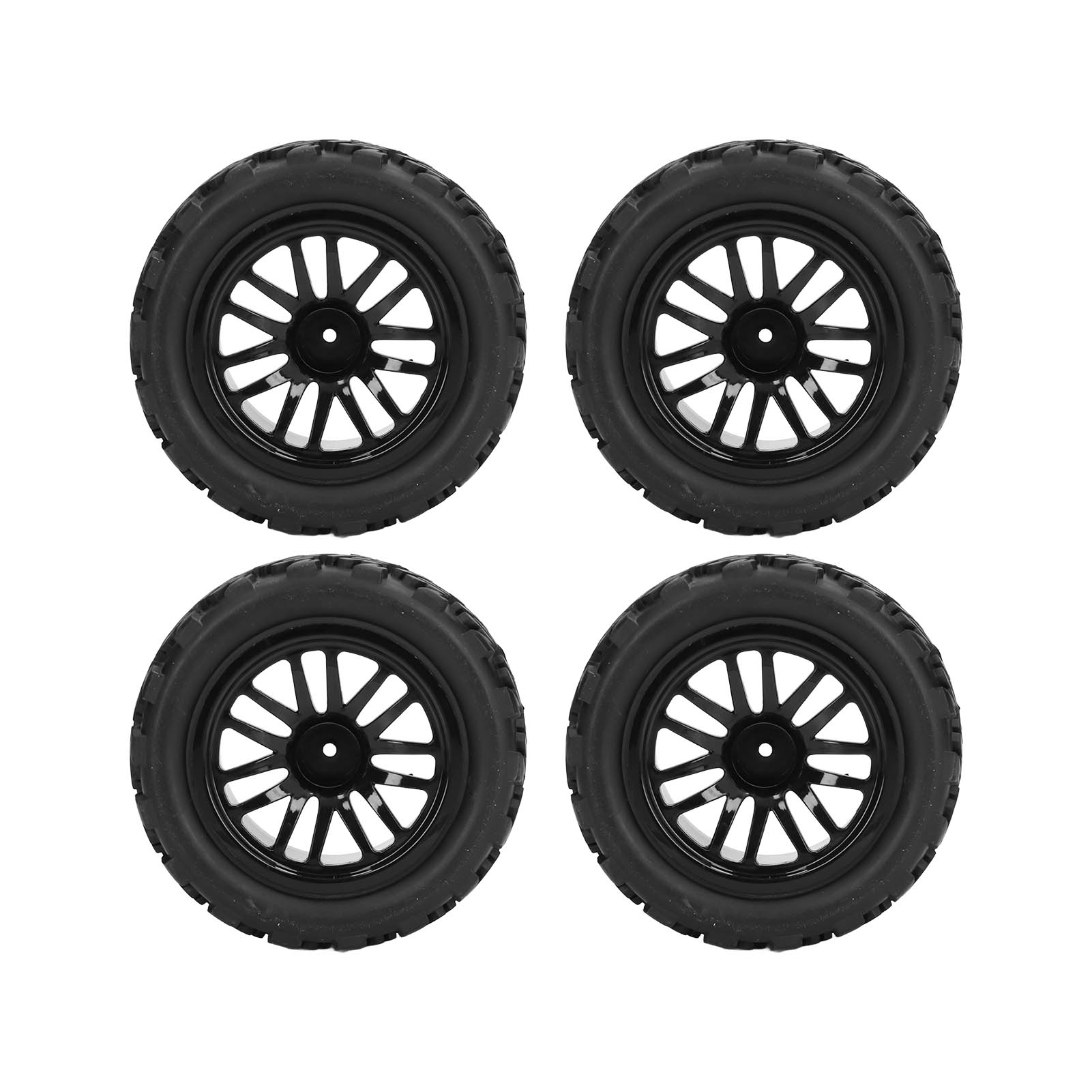 

4pcs RC Tires Plastic Black Wear Resistant Micro Crawler Tires with Combiners Nuts for 18 for 110