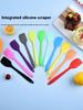 Silicone Spoon Heat Resistant Kitchen Spatula Frying Pan Shovel Mixing Scraper Bakeware Utensil Handle Scraper Cookware Tool