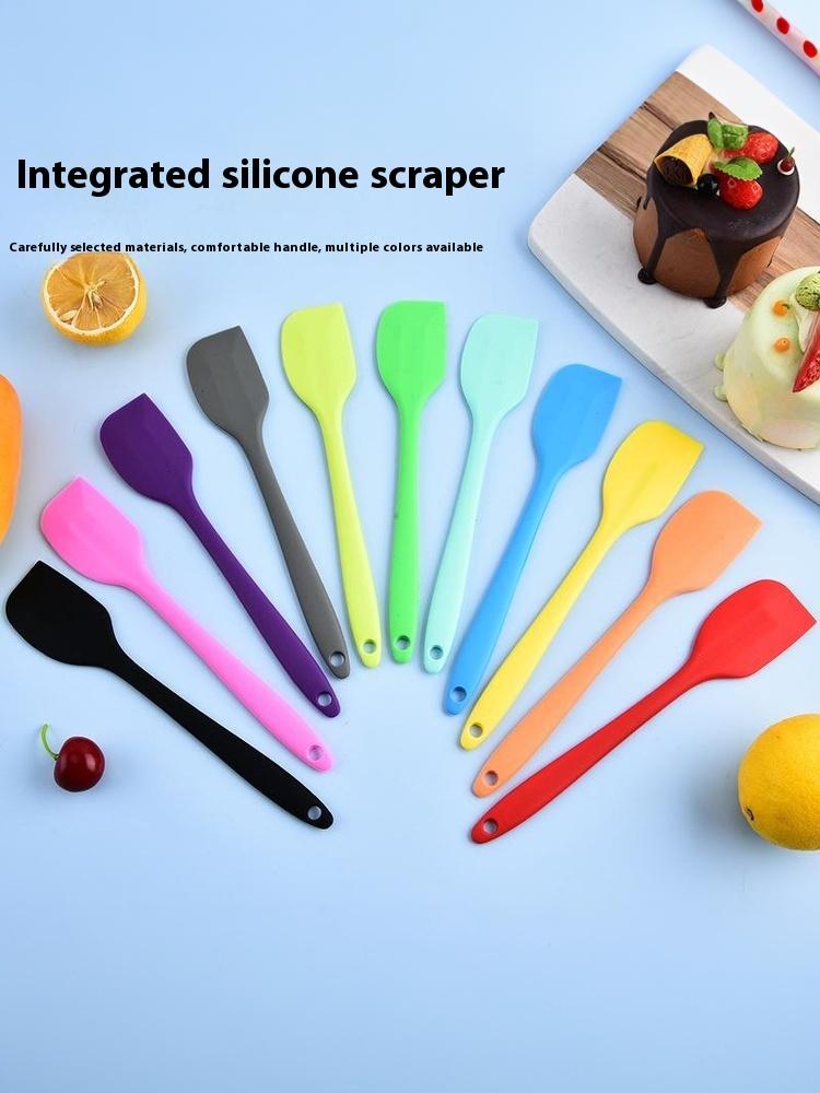 Silicone Spoon Heat Resistant Kitchen Spatula Frying Pan Shovel Mixing Scraper Bakeware Utensil Handle Scraper Cookware Tool