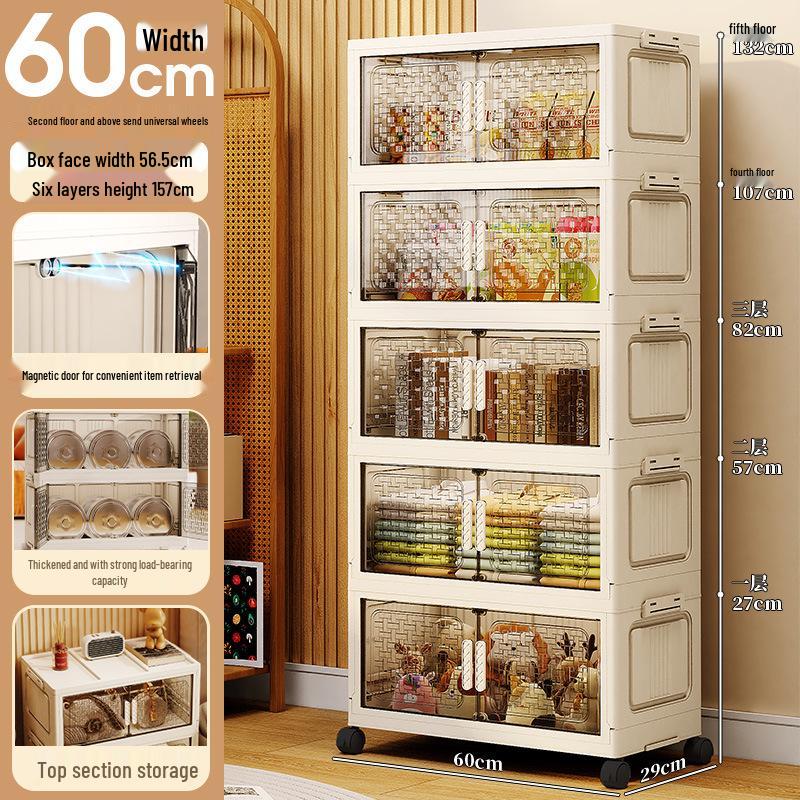 Thickened Foldable Multilayer Plastic Baby Wardrobe and Clothes Storage Cabinet