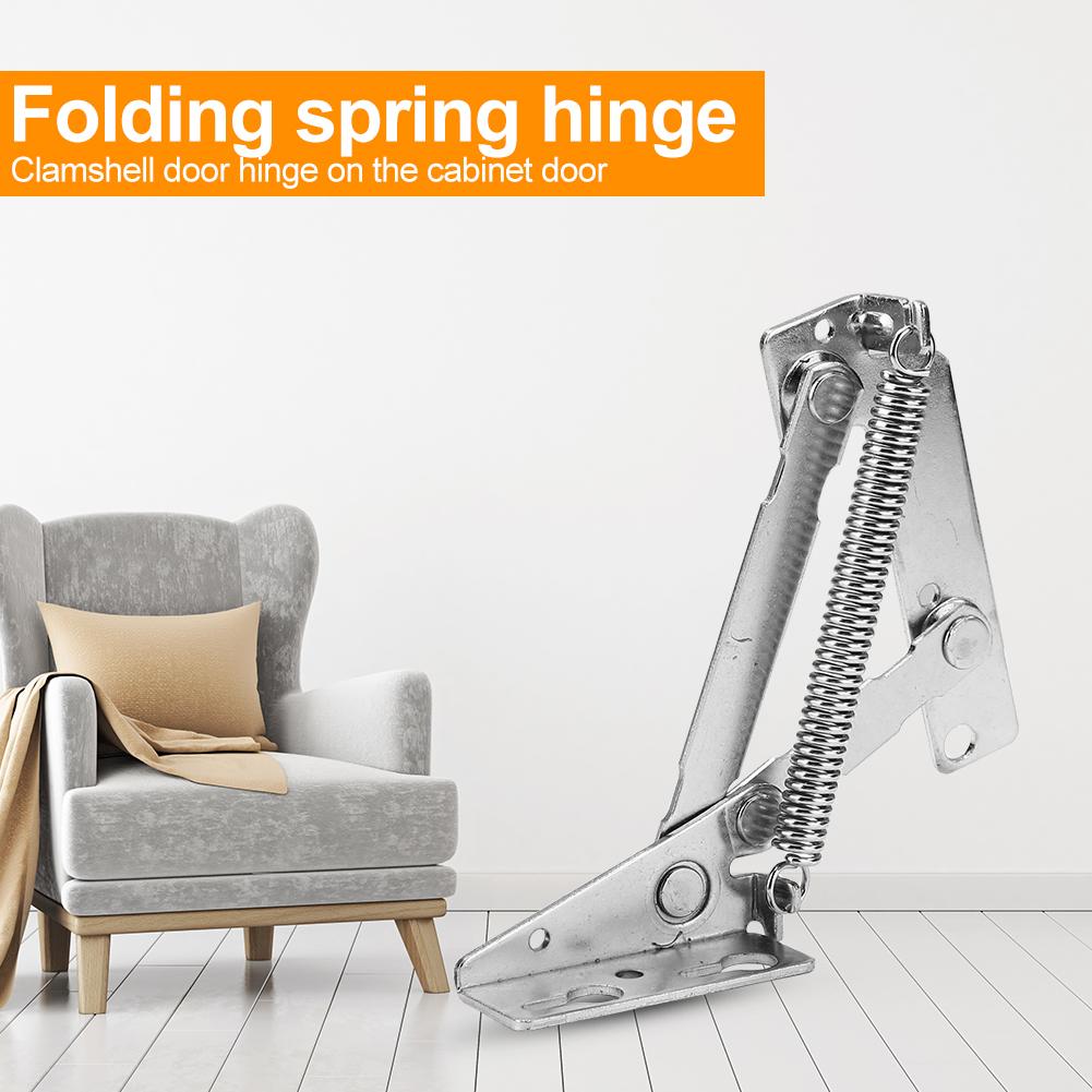 2pcs/set 80 Degree Sprung Hinges Cabinet Door Lift Up Stay Flap Top Support