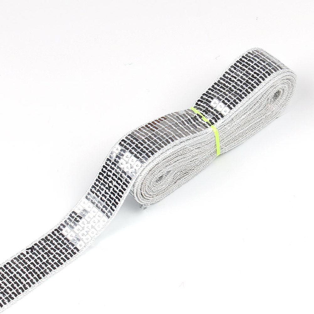 20 Yard Shiny Sequin Ribbon Beading Lace Trim Sequin Sewing Fabric For Patchwork Applique Craft Diy Wedding Dress Decoration