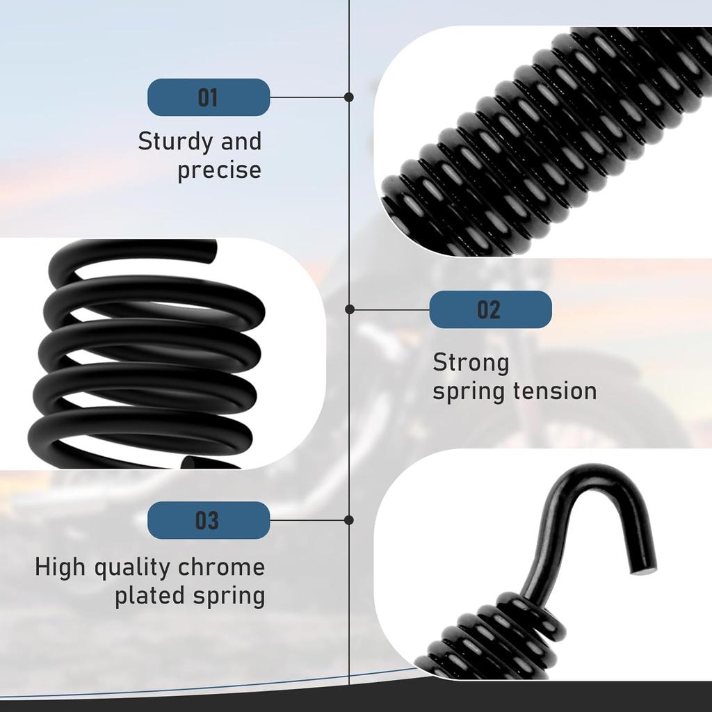 Jiffy Stand Spring, Motorcycle Parts OEM 49725-07 Replacement, High-Carbon Steel Motorcycle Kickstand Spring Compatible With Road Glide, Street
