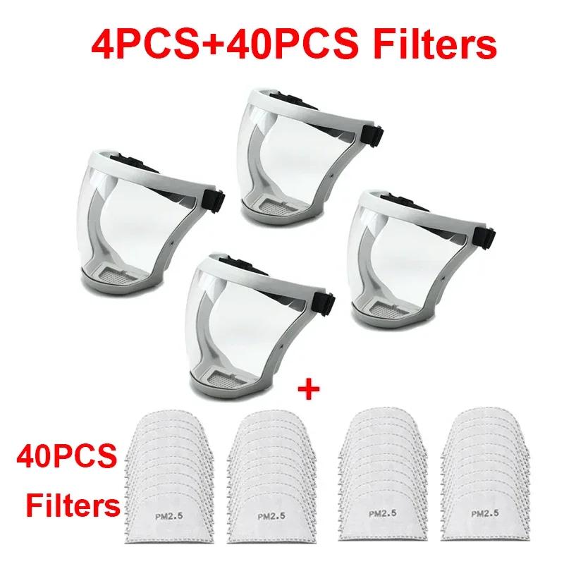 Mască de protecție pentru față, transparentă, pentru cap, ochi, protecție, ochelari, ecran, viziere, praf, vânt, anti-aburire, ustensile de bucătărie