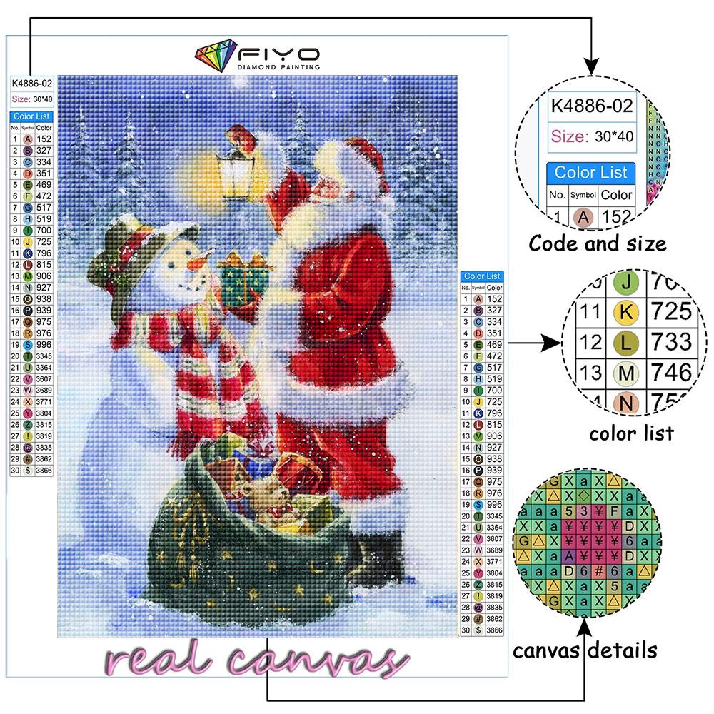 5D DIY Diamond Painting Christmas Tree Santa Snowman Cross Stitch Diamond Art Embroidery  Mosaic Home Deco