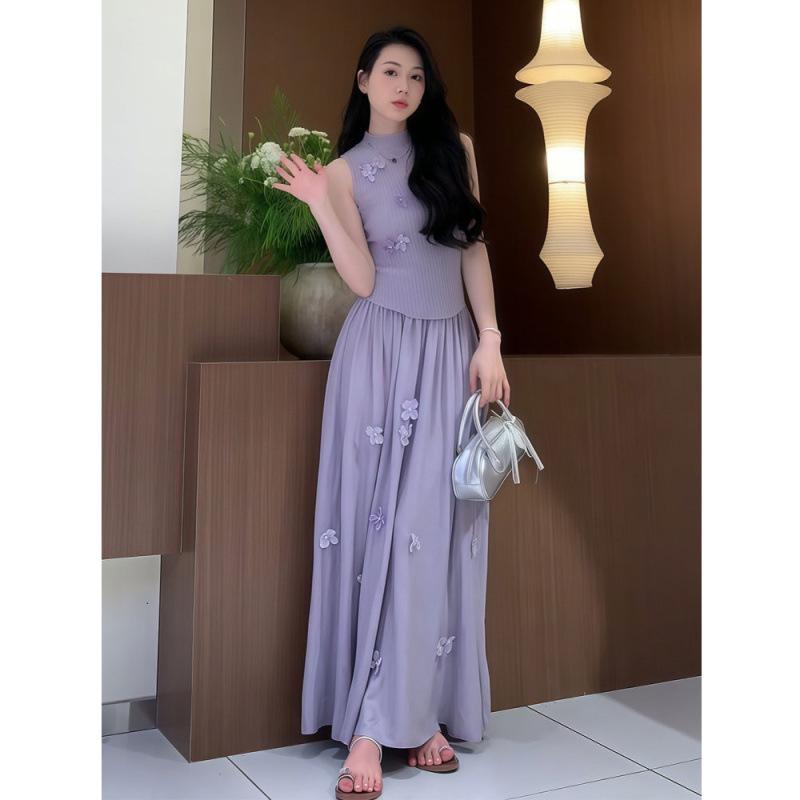 7807-2 Stylish Sweetheart: Summer 2026 Slimming Knit Two-Piece Set