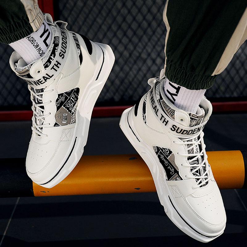 

Unisex High Top Кроссовки Мода PU Водонепроницаемый Носимые Баскетбол Обувь