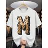 Summer Men's Fashion, Casual Pattern Short Sleeve T-shirt with Letter Pattern Print