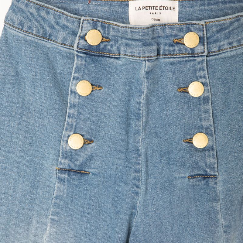 Jean regular avec boutons stone paula Femme LA PETITE ETOILE