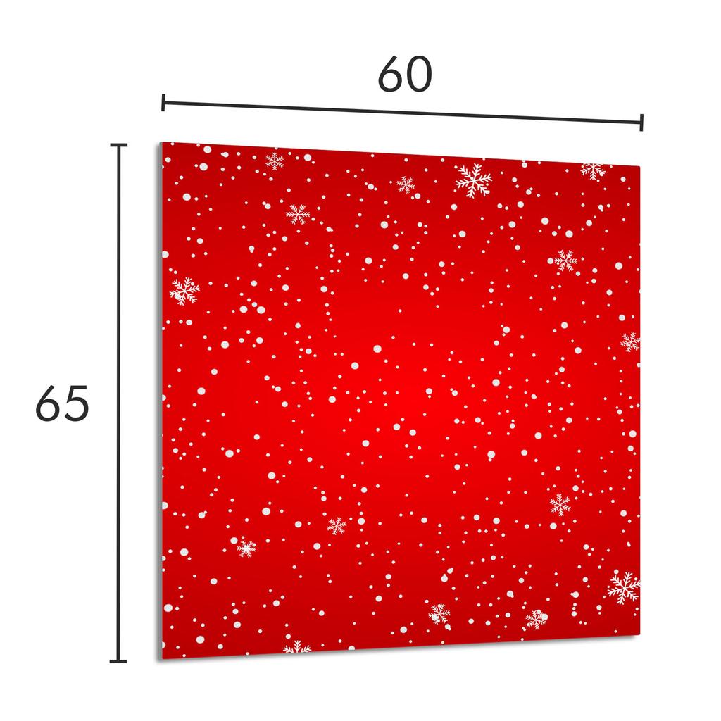PANEL SZKLANY DO KUCHNI 60x65 Czerwona