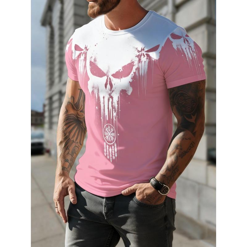 Men's T-shirts Outdoor Breathable Round Neck Short Sleeve Summer Shirt 3D Full Body Printed Unique Pattern, Casual Sports Street