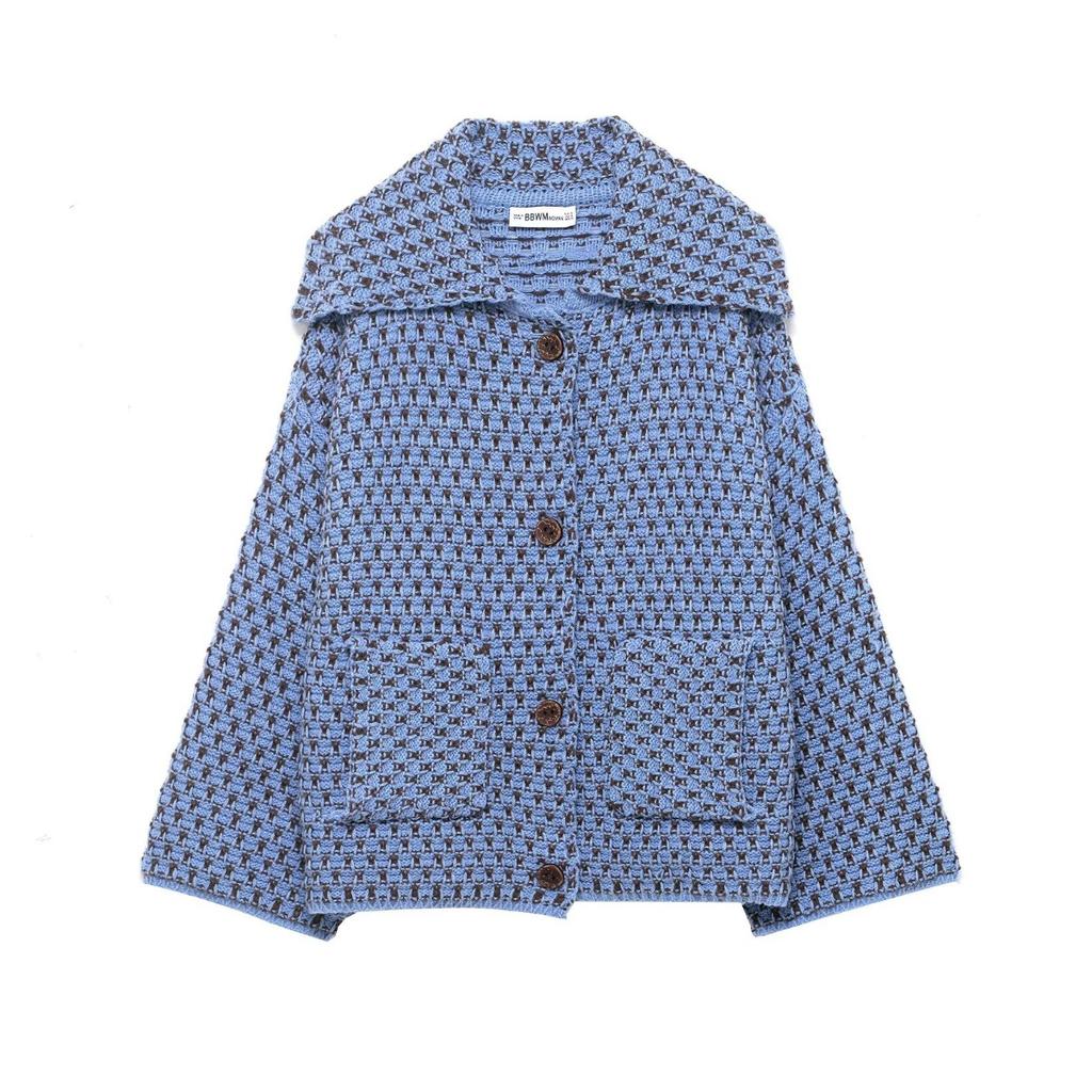 European American Style Women's Fashion Casual Loose Versatile Knit Cardigan Coat