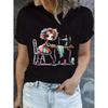 Women'S Casual T-Shirt, Round Neck, Short Sleeved, Slightly Elastic Knitted Fabric, Regular Style T21