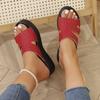 Fashion Sandals Summer 2025 New Women Retro Outdoor Fashion Slippers Wedges Platform Beach Trend Comfortable Open Toe Shoes Slides Women