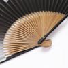 Fan Fan Set with Moon Black [Osaka Choseido] Fan, Men's, Fashionable, Business, Bag, Holder, Handkerchief, Age,