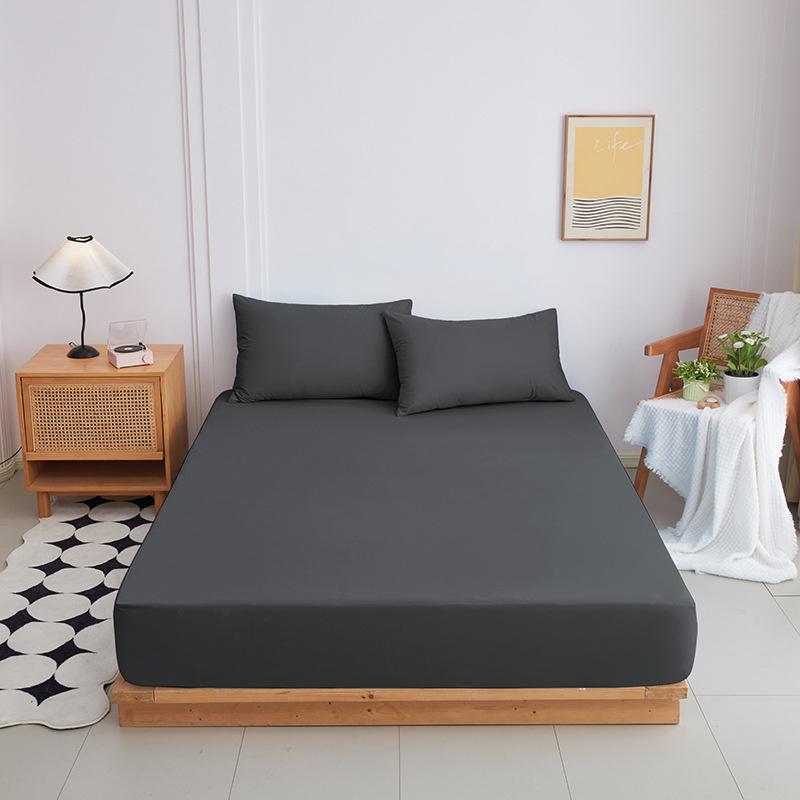 Napínací prostěradlo s gumičkou Jednobarevný chránič matrace pro jednolůžkové, dvoulůžkové a king postele 100% bavlna