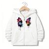 Abbigliamento Bambini Felpa con Cappuccio e Zip Divertente Casual Farfalla Lettera Felpe con Cappuccio Giubbotti Ragazzi Ragazze Y2K Felpa con Zip Felpe con Cappuccio