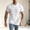 Unisex Modal Tshirt Freedom Handwritten Line Print Short Sleeve Crewneck Casual Tee Black White