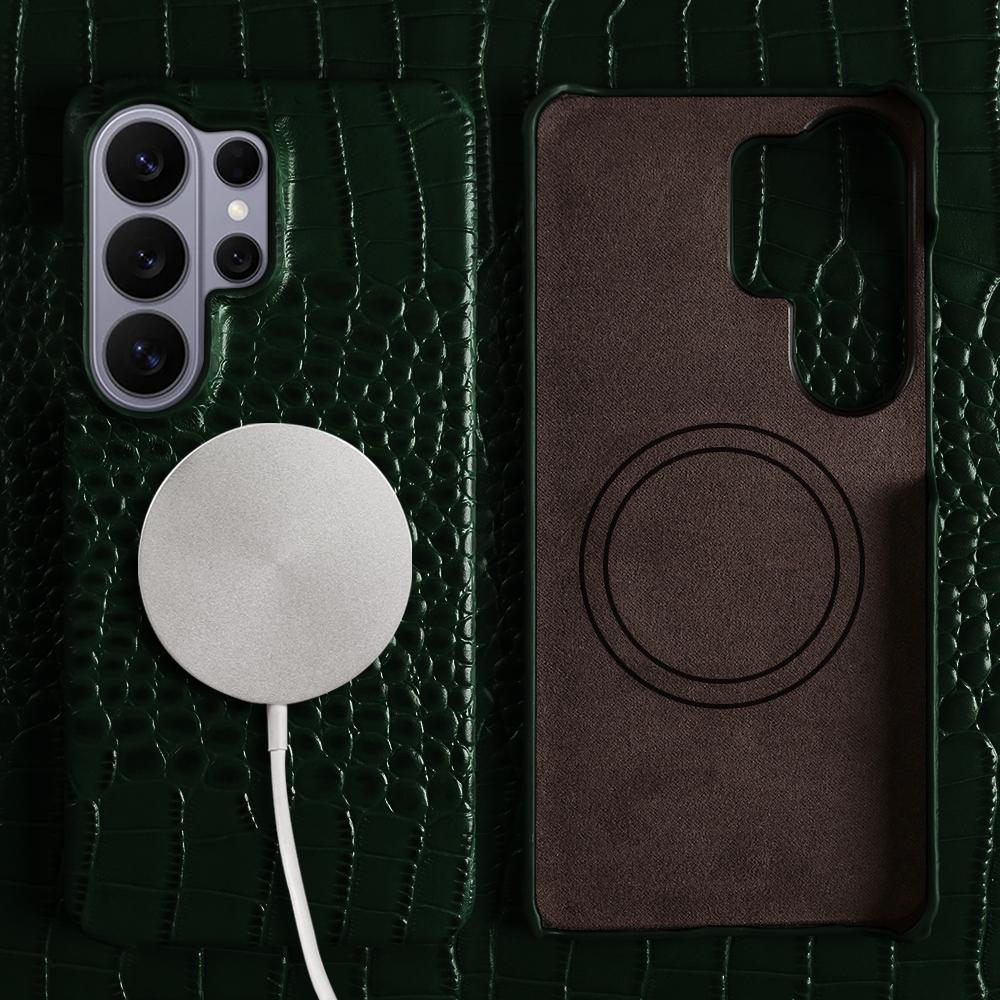 Custodia per Telefono in Vera Pelle di Coccodrillo per Samsung Galaxy S26 Ultra S25 Plus S24 S21 S23 FE S21 S20 Note 20 Ultra Cover Posteriore