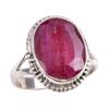 Red Ruby(Simulated) Gemstone Handmade 925 Sterling Silver Jewelry Ring S.9 F9l62